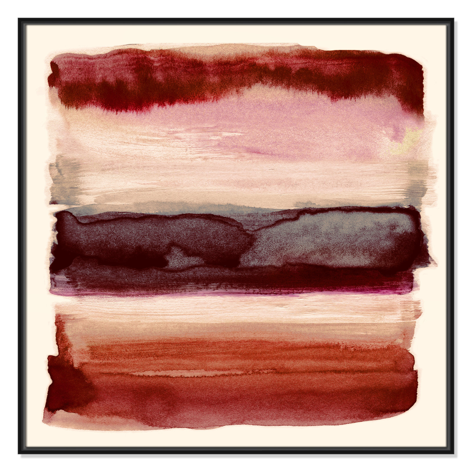 Burgundy Sky II Print by Nan, Black, 37.5" H x 37.5" W