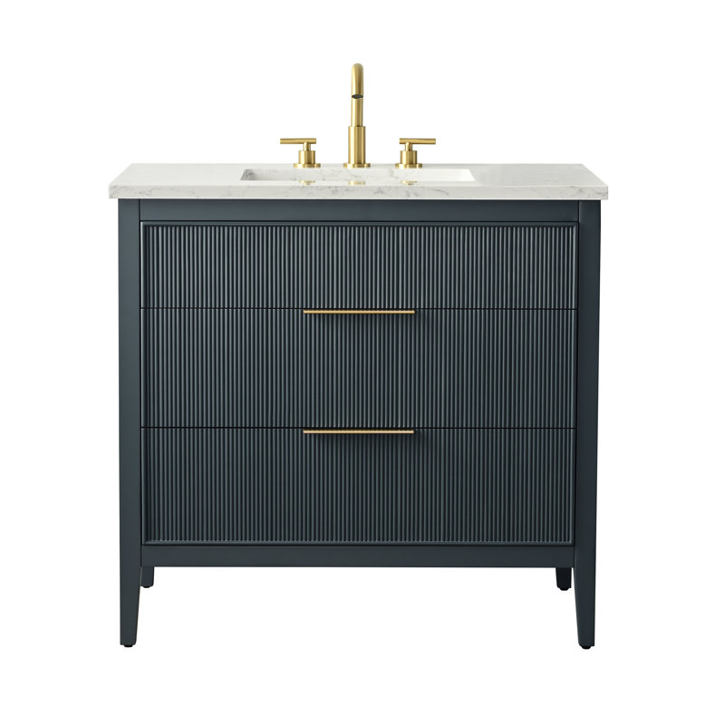 Emma 36" W Single Vanity, Vintage Blue