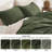 Bedsure Luxury Waffle Duvet Cover King Size - Textured Duvet Cover Set, Soft, Breathable Bedding Set (104"x90") with 2 Pillow Shams for All Season, Olive Green, Comforter Not Included-116731117