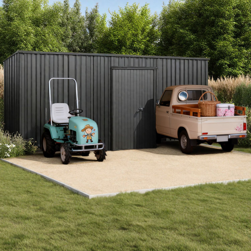 Grande remise en métal durable, grange de garage en acier pour le rangement