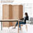 Elmina 6 Ft Folding Room Divider Privacy Screen Home Decor Diamond Weave Fiber Double Hinges-467792460-467792449