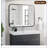 Black Bathroom Wall Mirror for Over Sink with Shatterproof Glass and Anti-Rust Frame, 40 x 32 Inches, Rectangular Design-116112800