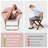 Upholstered Round Saucer Chairs Lounge Chairs, Foldable Papasan Chairs Reading Chairs for Bedroom-920271723-895868162