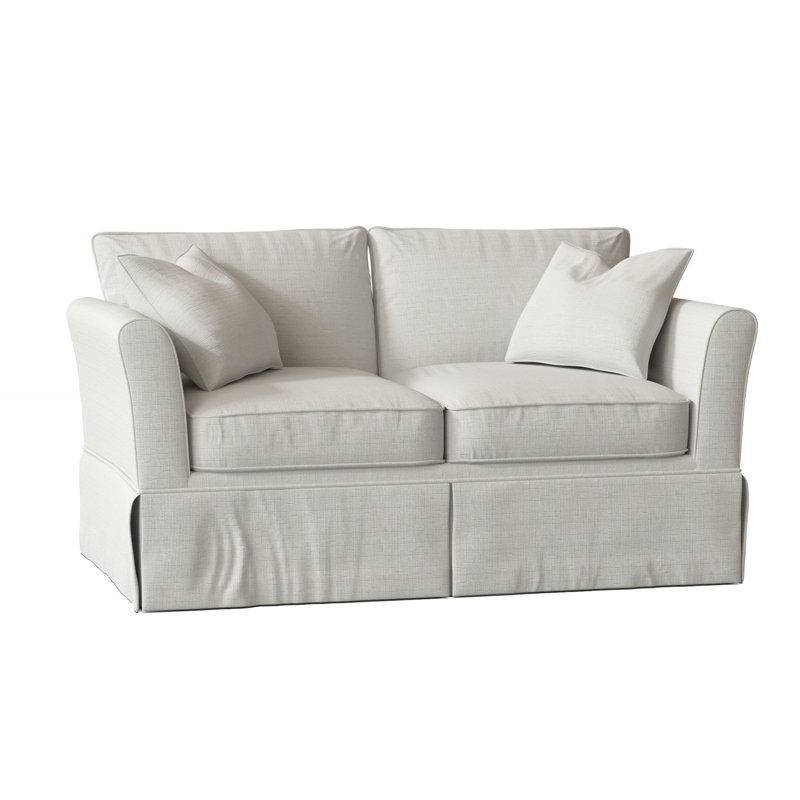 Shelby Upholstered 60'' Sofa, Turbo Vanilla Basketweave