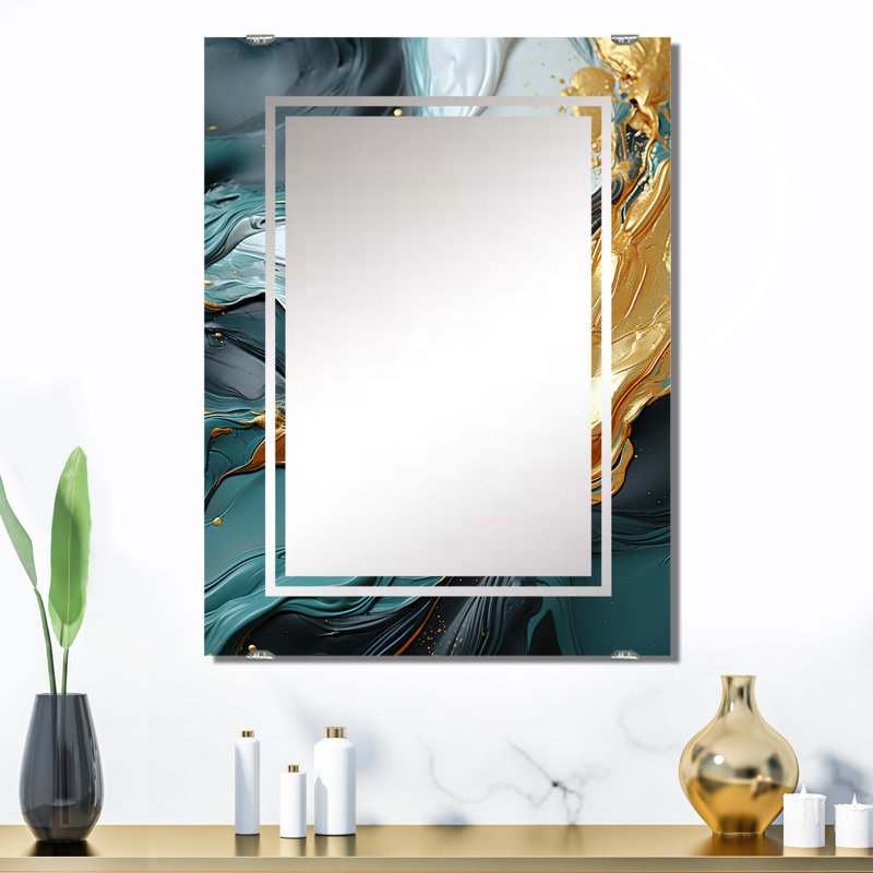 Rawlins - Miroir mural peinture abstraite MIR137677, 32 po x 24 po