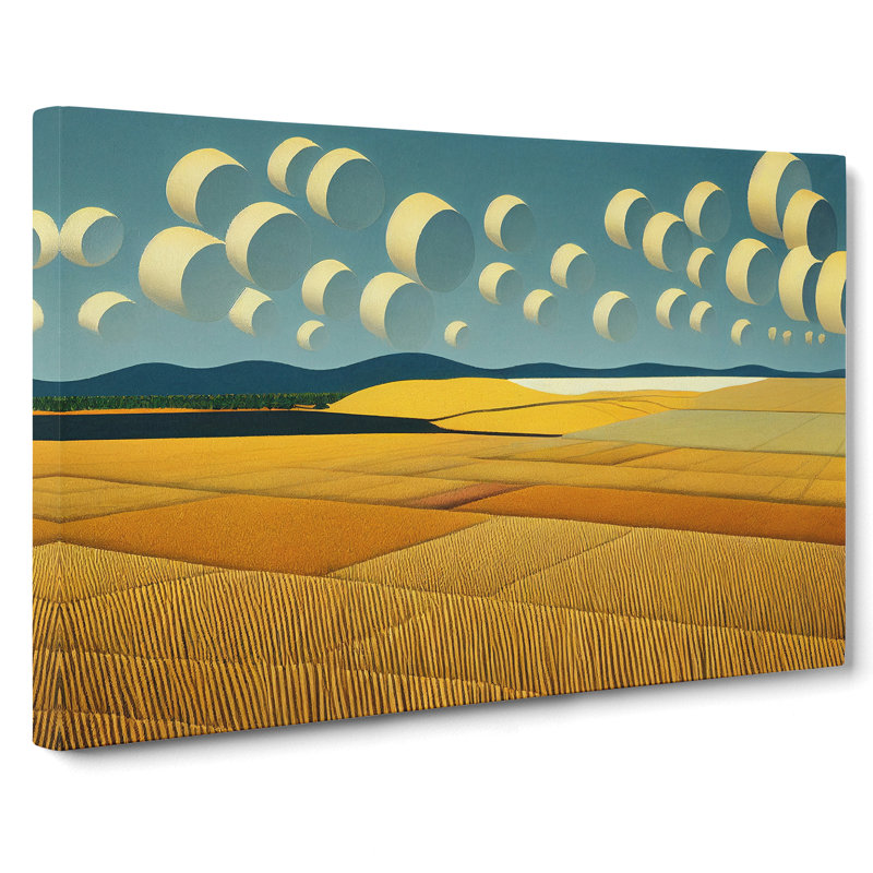 Evolving Wheat Field - Wrapped Canvas, 35cm H x 50cm W x 3cm D