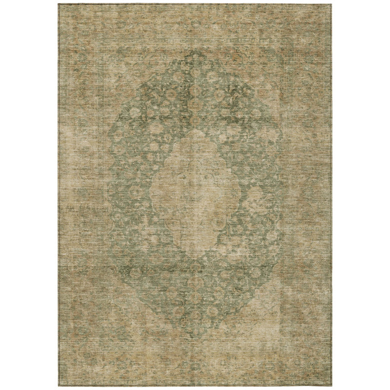 Tapis intérieur / extérieur vert Naraxa, 3 pi x 5 pi