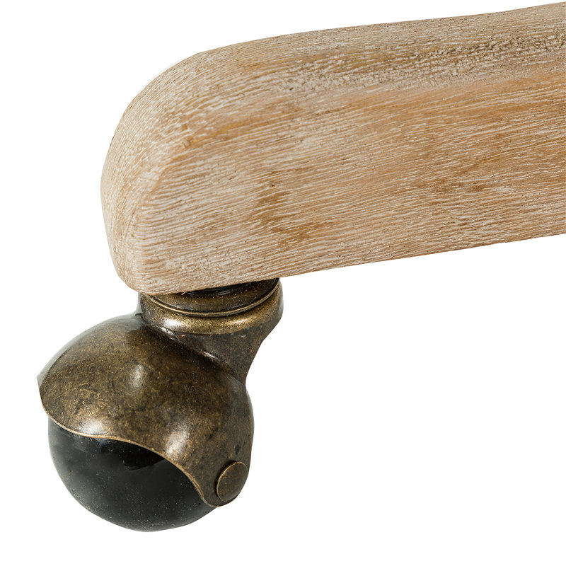 Chaise de travail capitonnée à boutons H 38,5 po Vail avec base en bois manufacturé et massif, Étain