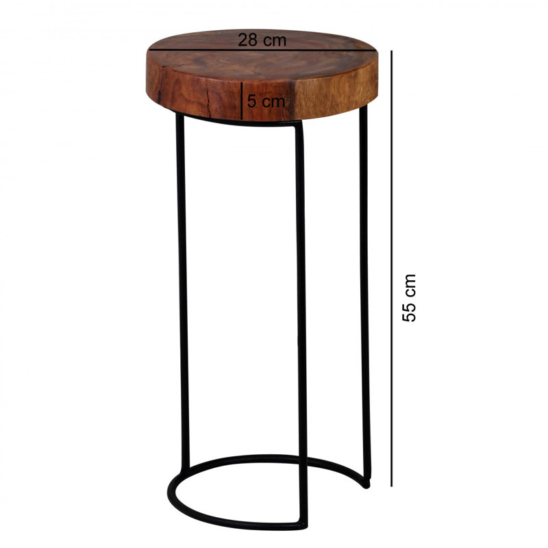 Walla Solid Wood Sled End Table, Sheesham