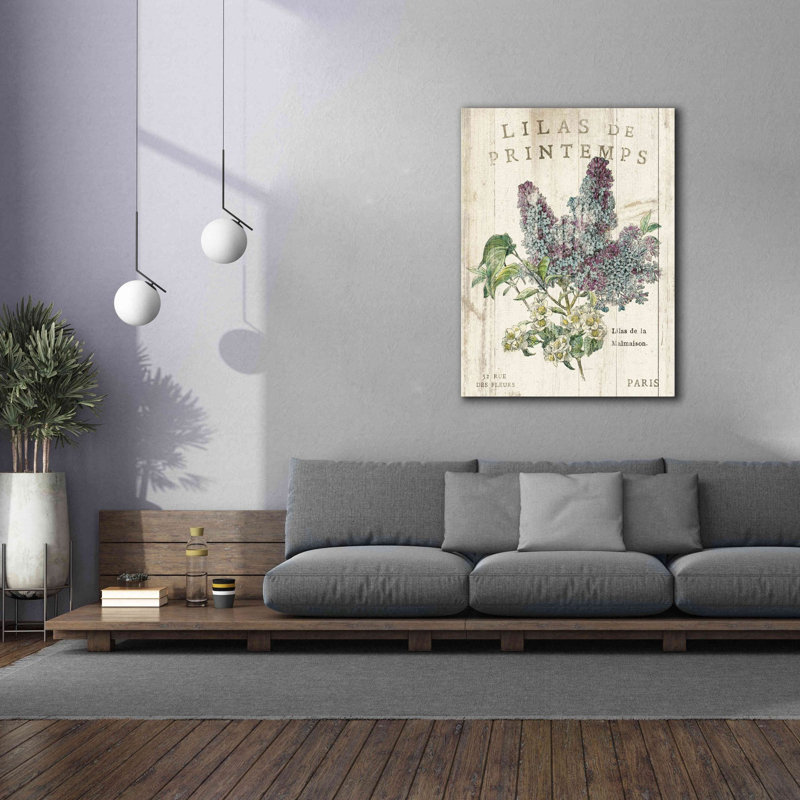 «Lilas de Printemps» par Sue Schlabach, estampe numérique sur toile, L 40 po x H 54 po