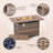 43inch Outdoor Propane Gas Fire Pit Table 50,000 Btu With Wind Guard