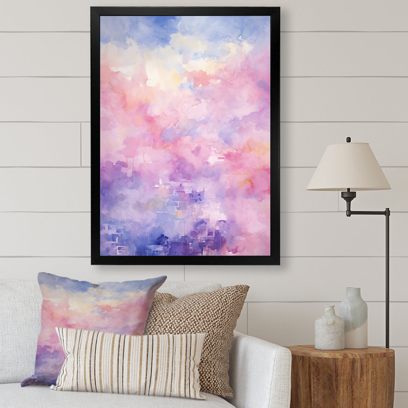 «Jaaziel Colorful Sky Photo Skyline Serenade I», reproduction d'art sur toile, Cadre photo noir, H 20 po x l 12 po x P 1 po