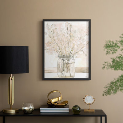 FLORAL Series DLX - Impression encadrée de qualité supérieure - Prêt à accrocher - Aucun clou requis