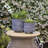Charmayne Stoneware Ceramic Planter Set with Textured Design and Footed Base - Set of 2-1208997731