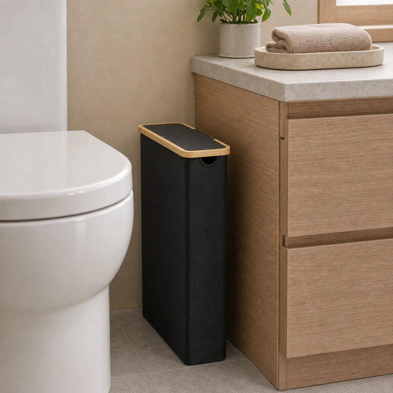 Extra Large Toilet Paper Storage with Lid, Holds Up to 24 Regular Rolls or 18 Mega Rolls, Slim Toilet Paper Basket Bin Container, Bathroom Accessories Organizer