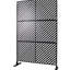 Écran d'intimité extérieur et intérieur en métal H 76 po - noir pour patio-121751741