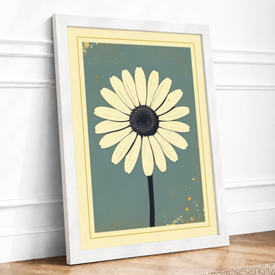 Vintage Daisy Print Botanical - Framed Print