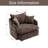 46" Oversized Swivel Chair Upholstered Deep Seat Accent Chair With 2 Pillows Suitable For Living Room, Bedroom, Lounge, Office-1971758216
