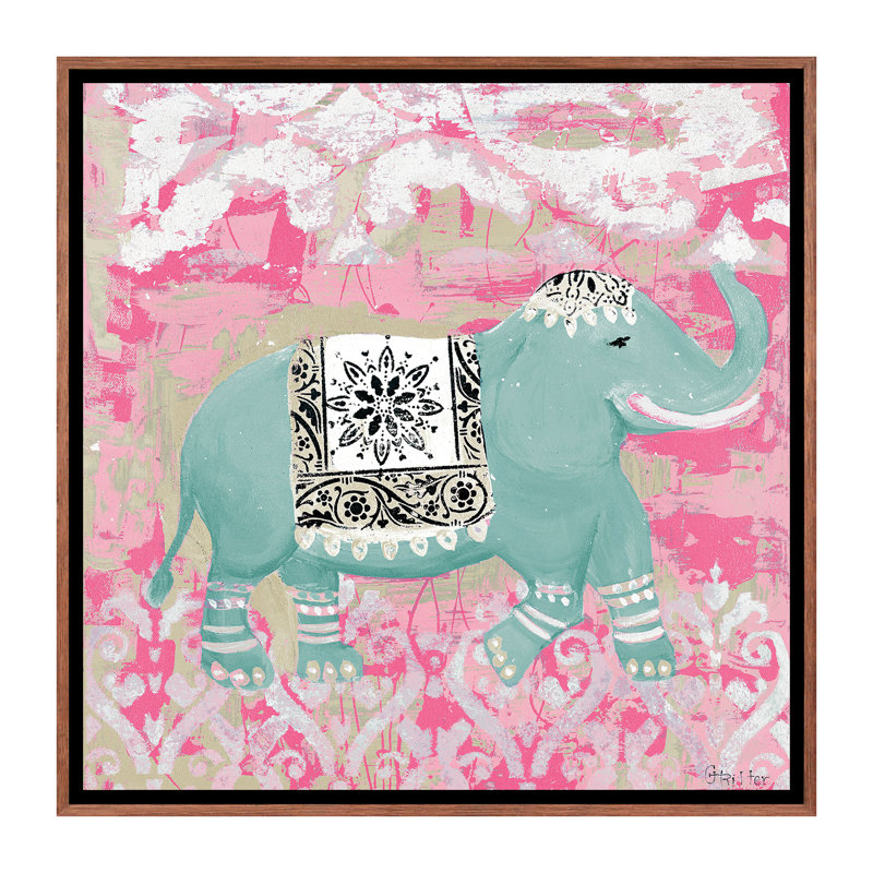 «Pink Bazar II» par Hakimipour-Ritter - reproduction d'art, H 26 po x l 26 po x P 1,5 po, Toile avec cadre en bois classique