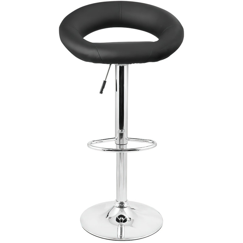 Tabouret pivotant à hauteur réglable, Noir