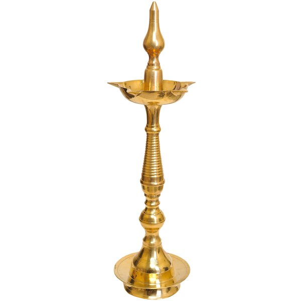 Exotic India 22'' H Brass Tabletop Candlestick 