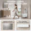 Toilette murale avec bidet, avec système de réservoir encastré, eau chaude chaude, siège chauffant, séchoir à air chaud, double chasse automatique, télécommande, ensemble de toilette à bidet allongé mural