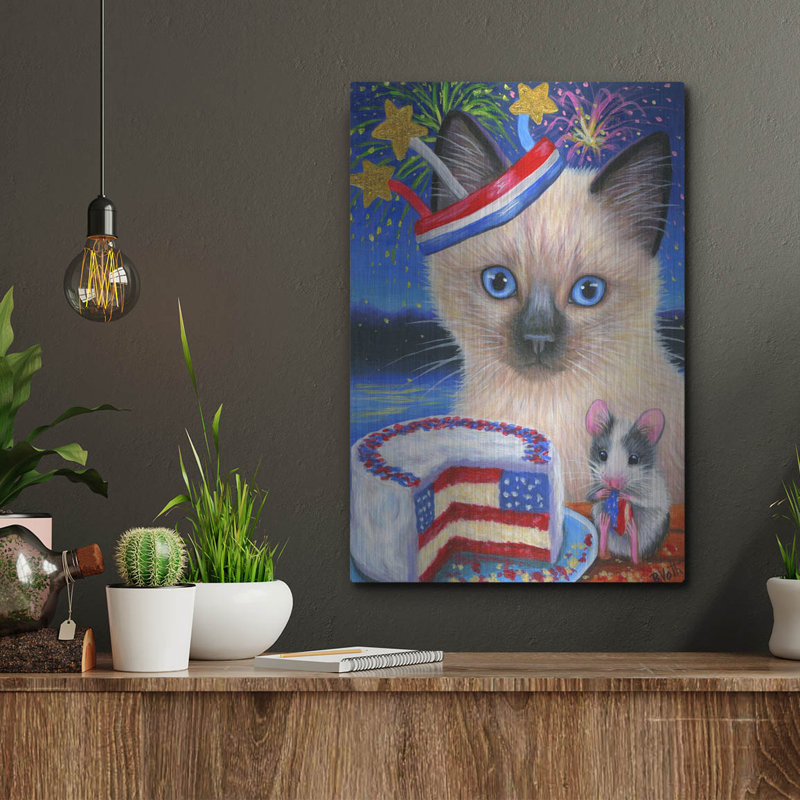 «The Holiday Aisle» «Cici's Celebration» par Bridget Voth, art mural en métal, H 16 po x l 12 po