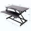 Bureau pour ordinateur portable à hauteur ajustable, poste de travail assis-debout réglable avec plateau à clavier-1671535231