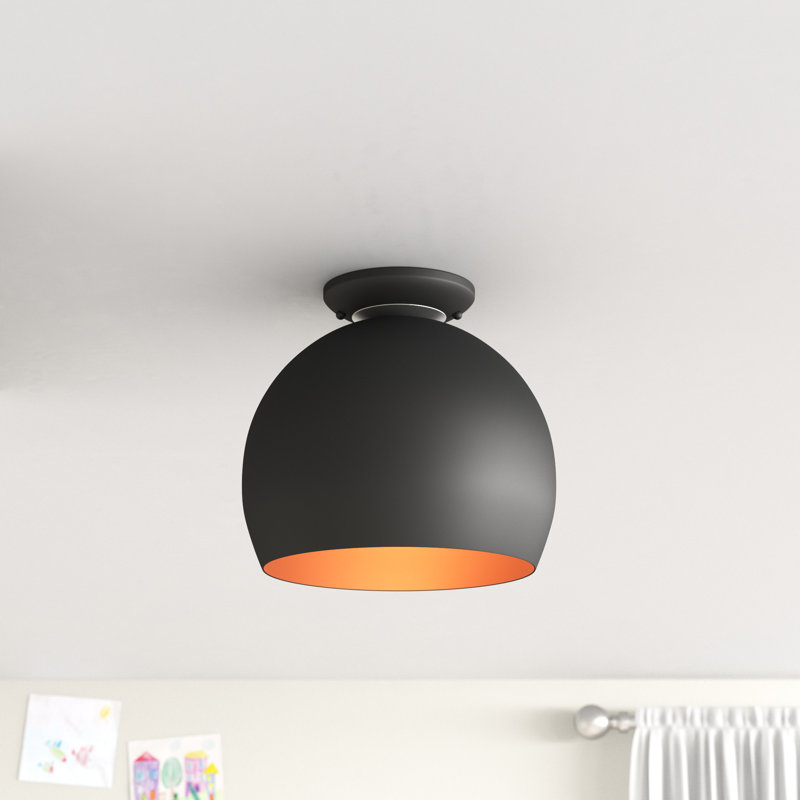 Plafonnier semi-encastré 1 lumière 10 po Fez, Noir