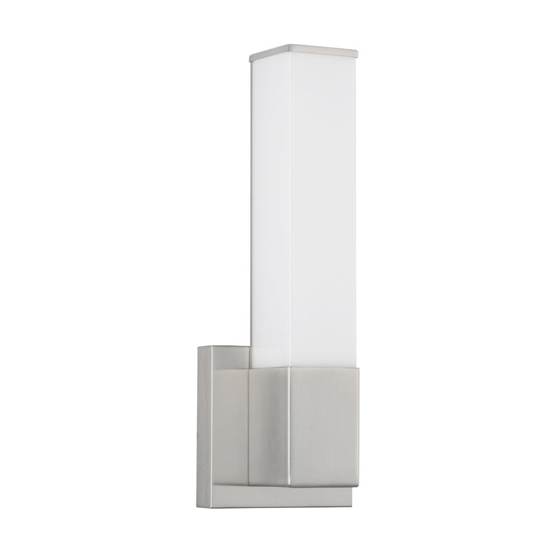 Vivi 14-in Black dimmable LED Wall Sconce, Nickel