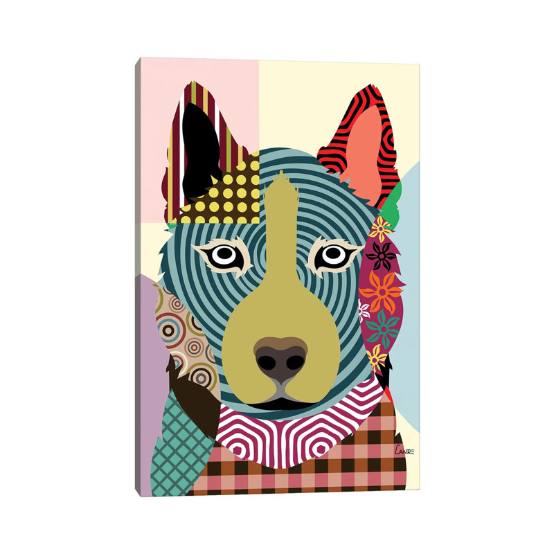 «Husky sibérien» par Lanre Studio, impression sur toile tendue, H 60 po x l 40po x P 1,5 po