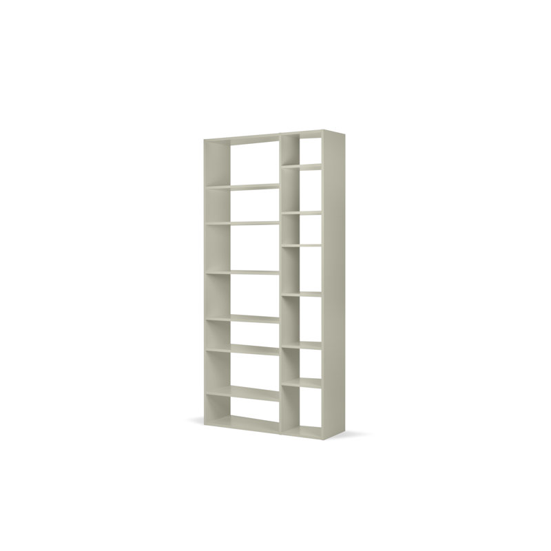 Vsevidof 224 cm H x 108 cm W Geometric Bookcase, Matt Grey