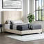 Lit plateforme tapissier touffeté-493649196