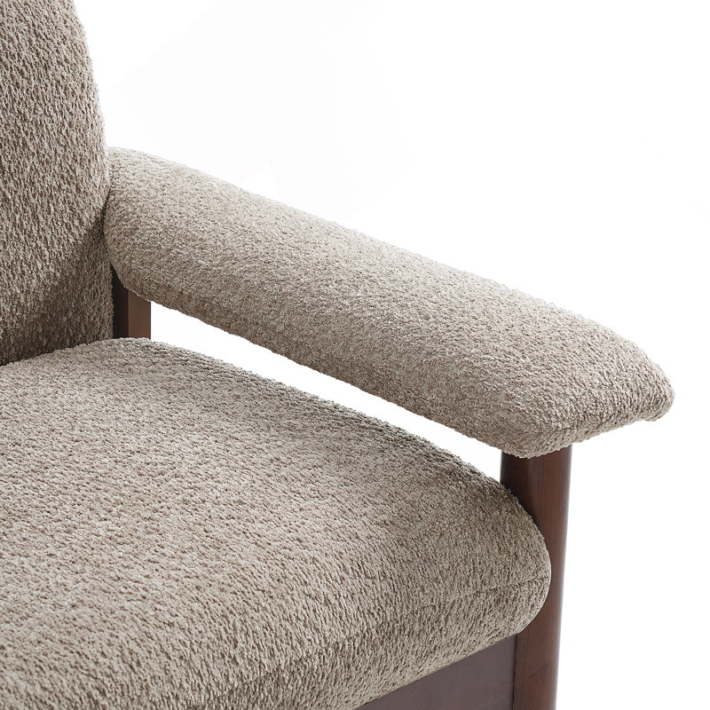 Canapé moderne à 2 places avec coussins d'accoudoirs pour des espaces de vie compacts et un confort de tous les jours., Brown