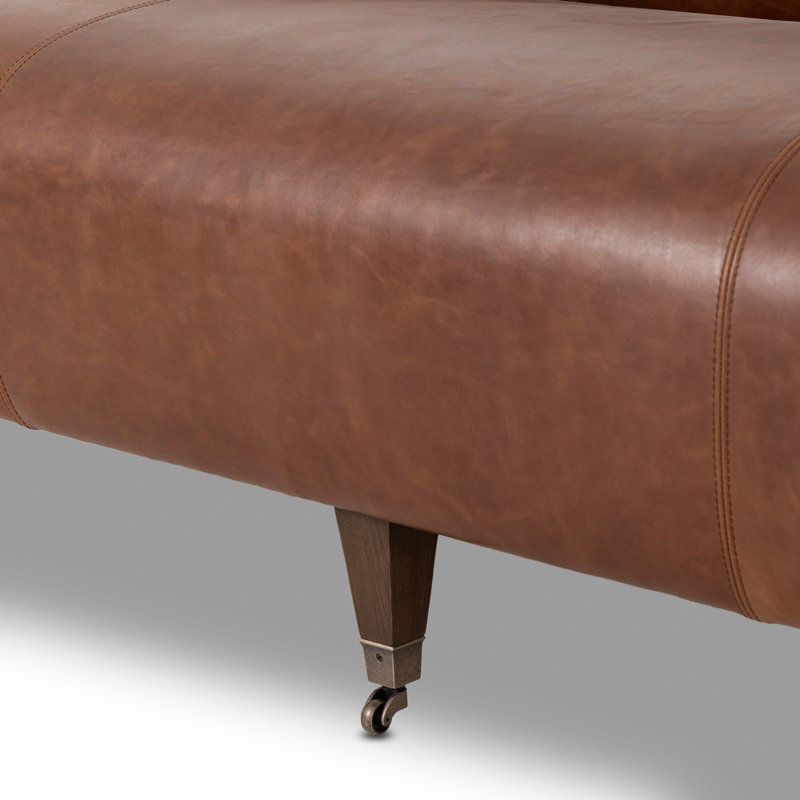 Kent Sofa, Dulane Mahogany Top Grain Leather