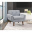 Chaise moderne avec dossier, siège décoratif haut en mousse, profondeur 22 po, hauteur des pieds 8,5 po-951729104