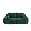 Canapé d'angle moderne en mousse à mémoire comprimée, 2 places, grand canapé d'angle pour salon, canapé d'angle modulaire infonuagique, adapté aux animaux de compagnie, tissu velours côtelé, causeuse extra profonde, aucun assemblage requis, vert