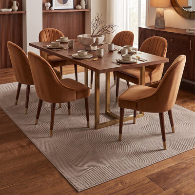 Elion Modern Machine Washable Taupe Area Rug