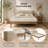 Vichy Rubberwood Platform Bed in Light Walnut, King