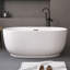 67 In. X 31.5 In. Acrylic Freestanding Soaking Bathtub In Glossy White