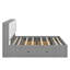 Queen Size Platform Bed With Storage Headboard, Shoe Rack And Drawers-1930416963