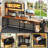 Reversible L Shaped Computer Desk With Power Outlets & Led Lights-1592892694