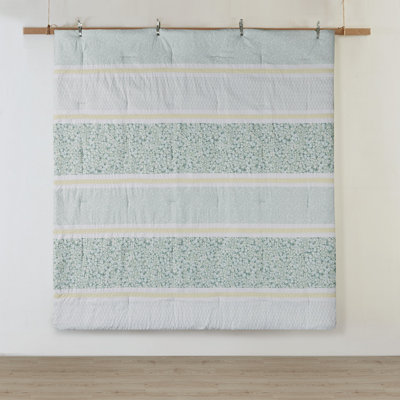 Ensemble d'édredon Seersucker avec coussins décoratifs