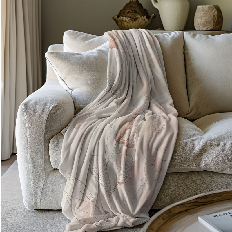Perfectly imperfect florals - Couverture en sherpa de qualité supérieure 1 pièce, Lit simple