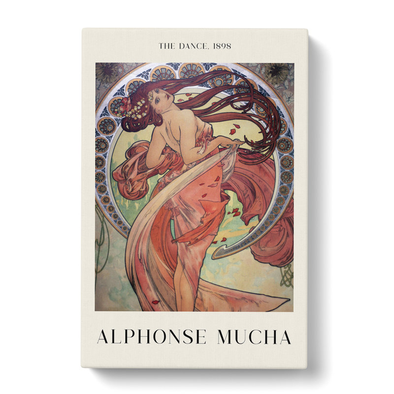 The Dance by Alphonse Mucha - Wrapped Canvas Painting, 76cm H x 50cm W x 3cm D