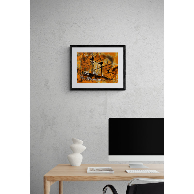 Pirate Ship Print by Leonard Askowitz
