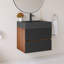 Meuble-lavabo mural 24 po avec lavabo noir-507403521
