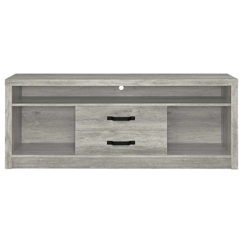 Grey Driftwood 2-Drawer Engineered Wood TV Stand