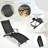 2 Pieces Patio Folding Stackable Lounge Chair Chaise With Armrest