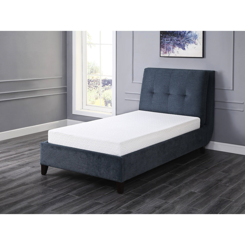 Le matelas gélifié simple de 6 po ferme, blanc, améliore le système de santé du lit système de gel, respirant pour un sommeil relaxant